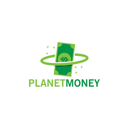 Planet Money Logo Template Designのイラスト素材
