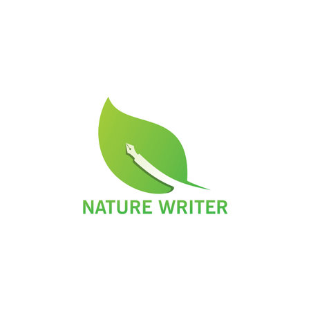 Nature Writer Logo Template Designのイラスト素材