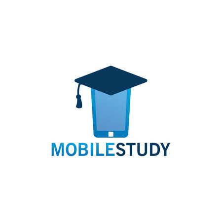 Mobile Study Logo Template Designのイラスト素材