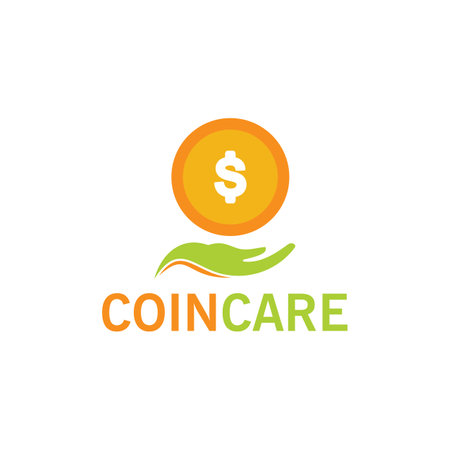 Coin Care Logo Template Designのイラスト素材