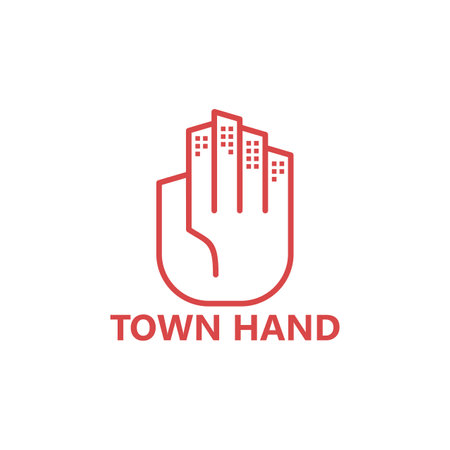 Town Hand Logo Template Design Vectorのイラスト素材