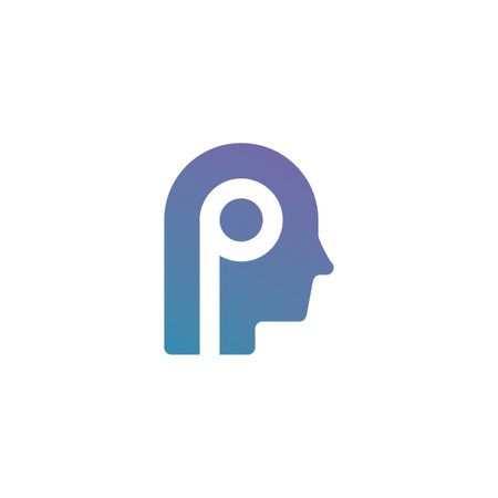 Letter P People Head Logo Template Design Vectorのイラスト素材