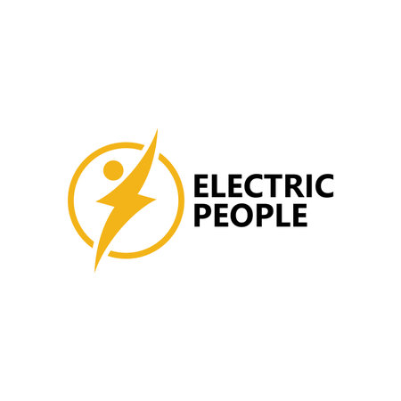 Electric People Logo Template Design Vectorのイラスト素材
