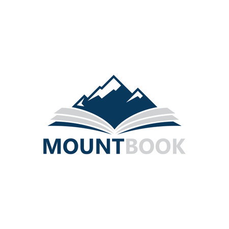 Mountain Book Logo Template Design Vectorのイラスト素材