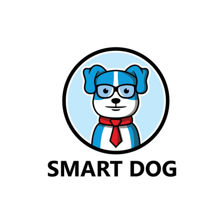 Smart Dog Logo Template Design Vectorのイラスト素材