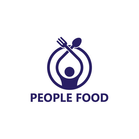 People Food Logo Template Design Vectorのイラスト素材