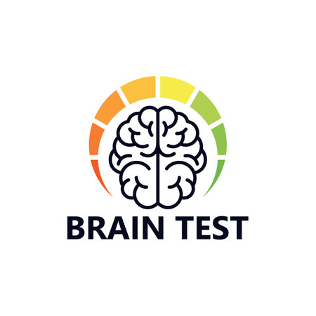 Brain test logo template designのイラスト素材