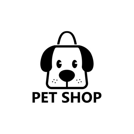 Pet shop logo template designのイラスト素材