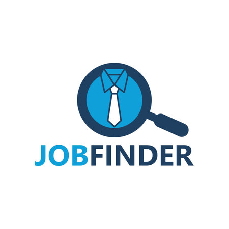 Job finder logo template designのイラスト素材