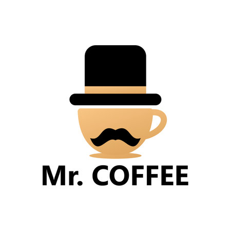 Mister coffee logo template designのイラスト素材