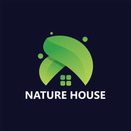 Nature house logo template designのイラスト素材
