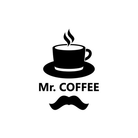 Mister coffee logo template designのイラスト素材
