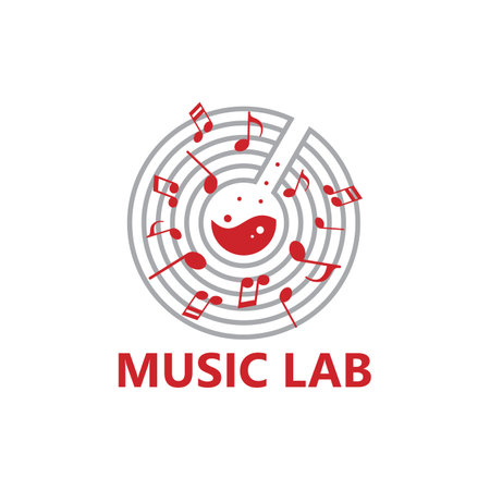 Music lab logo template designのイラスト素材