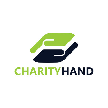 Charity hand logo template designのイラスト素材