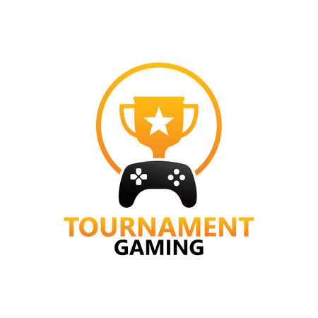 Tournament gaming logo template designのイラスト素材