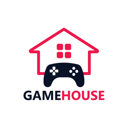 Game house logo template designのイラスト素材
