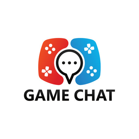 Game chat logo template designのイラスト素材