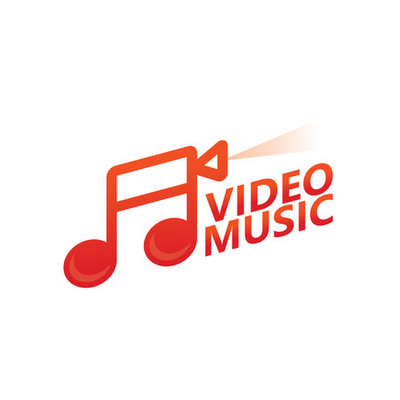 Video camera music logo template designのイラスト素材