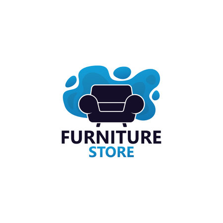 Furniture store logo template designのイラスト素材