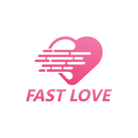 Fast love logo template designのイラスト素材