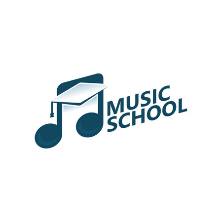 Music school logo template designのイラスト素材
