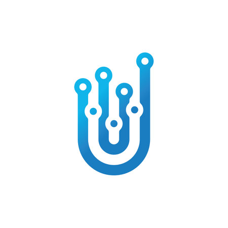 Digital logo template design vectorのイラスト素材