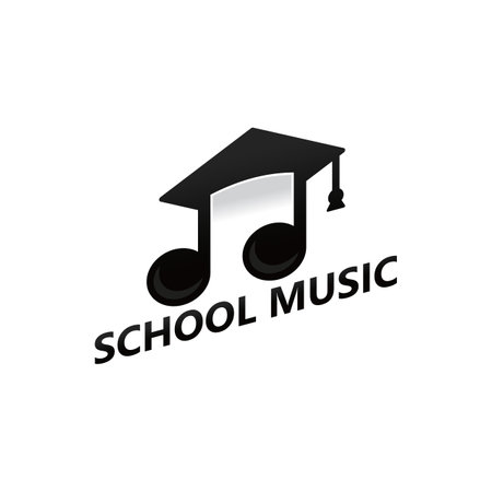 Music school logo template designのイラスト素材