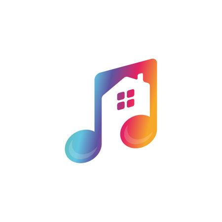 House music logo template designのイラスト素材