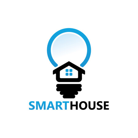 Smart house logo template designのイラスト素材