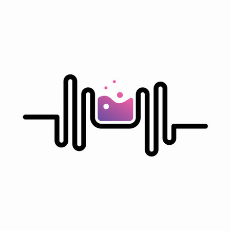 Pulse liquid logo template designのイラスト素材