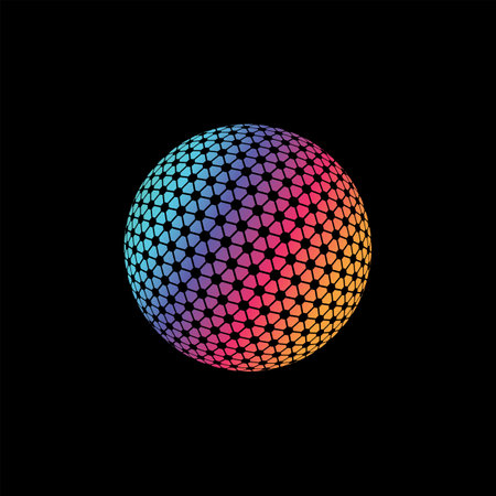 Digital ball logo template design vector illustrationのイラスト素材