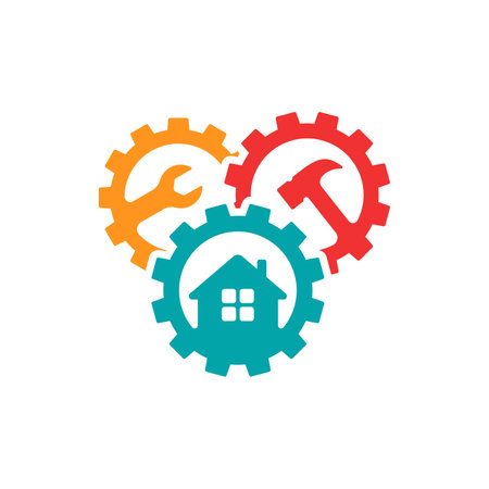 Repair house logo template designのイラスト素材