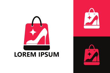 Woman shoe store logo template design vectorのイラスト素材