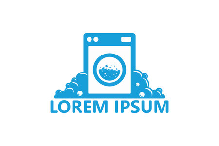 Laundry logo template design vectorのイラスト素材