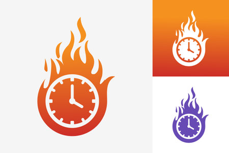 Hot Time Logo Template Design Vector, Emblem, Design Concept, Creative Symbol, Iconのイラスト素材