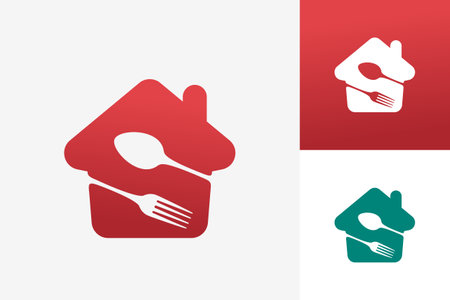 Food Home Logo Template Design Vector, Emblem, Design Concept, Creative Symbol, Iconのイラスト素材