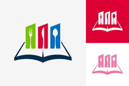 Food Book Logo Template Design Vector, Emblem, Design Concept, Creative Symbol, Iconのイラスト素材