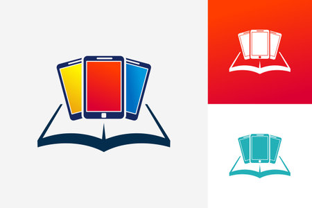 Book Phone Logo Template Design Vector, Emblem, Design Concept, Creative Symbol, Iconのイラスト素材