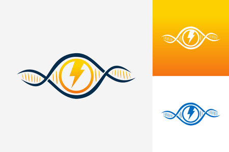DNA Power Logo Template Design Vector, Emblem, Design Concept, Creative Symbol, Iconのイラスト素材