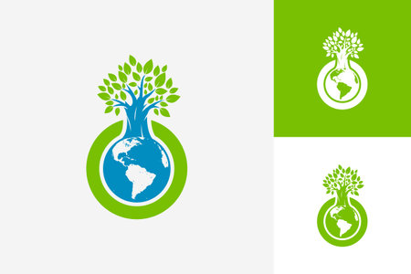 World Tree Logo Template Design Vector, Emblem, Design Concept, Creative Symbol, Iconのイラスト素材