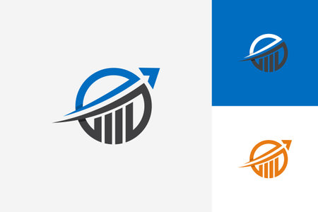 Up Arrow Marketing Statistic Logo Template Design Vector, Emblem, Design Concept, Creative Symbol, Iconのイラスト素材