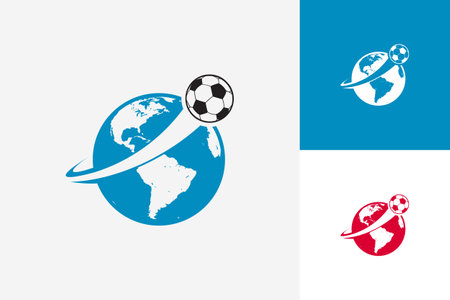 World Soccer Logo Template Design Vector, Emblem, Design Concept, Creative Symbol, Iconのイラスト素材