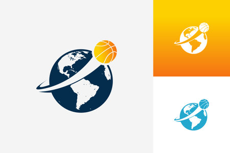 World Basketball Logo Template Design Vector, Emblem, Design Concept, Creative Symbol, Iconのイラスト素材