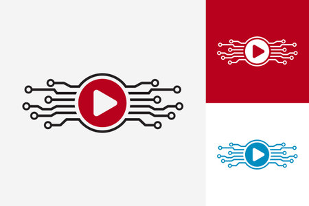 Play Digital Logo Template Design Vector, Emblem, Design Concept, Creative Symbol, Iconのイラスト素材
