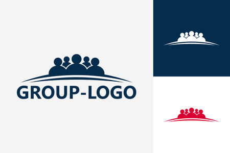 Group Logo Template Design Vector, Emblem, Design Concept, Creative Symbol, Iconのイラスト素材