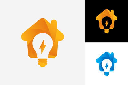 Idea Bulb Lamp Home Logo Template Design Vector, Emblem, Design Concept, Creative Symbol, Iconのイラスト素材