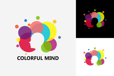 Colorful Mind Logo Template Design Vector, Emblem, Design Concept, Creative Symbol, Iconのイラスト素材