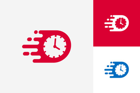 Fast Time Logo Template Design Vector, Emblem, Design Concept, Creative Symbol, Iconのイラスト素材