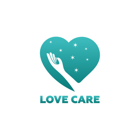 Love Care Logo Template Design Vector, Emblem, Design Concept, Creative Symbol, Iconのイラスト素材