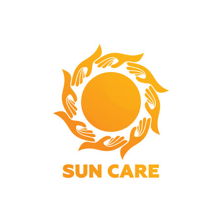 Sun Care Logo Template Design Vector, Emblem, Design Concept, Creative Symbol, Iconのイラスト素材
